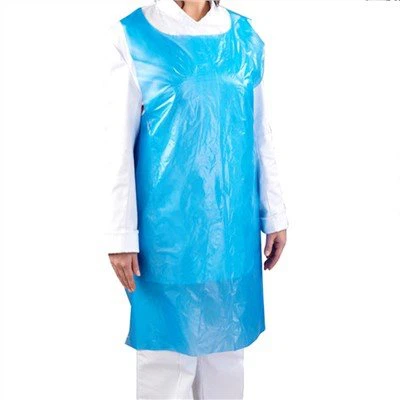 Μπλε Πλαστική Ποδιά μιας χρήσης